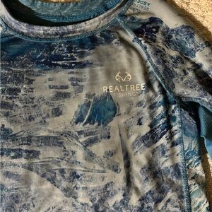 Realtree Blue and Gray Camo Fishing Shirt